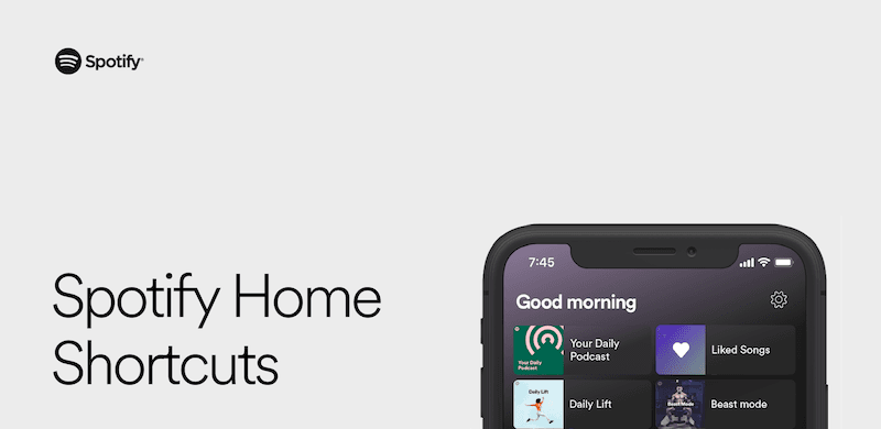 Spotify Home Shortcuts